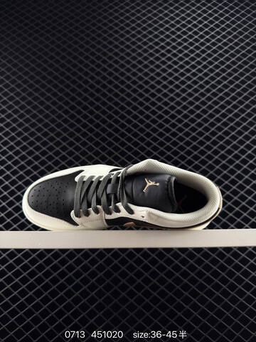 Jordan Air Jordan 1 Low White Black Tan EU 36-45 Sneaker - Unisex (BS-81072)