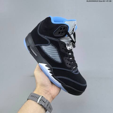 Jordan Air Jordan 5 Retro Black University Blue Grey EU 40-47 5 Basketball - Men s BS-66131