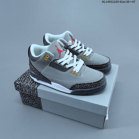 Jordan Air Jordan 3 Retro CT8532-126 Black Gray Green EU 36-47 Basketball - Unisex (BS-67195)