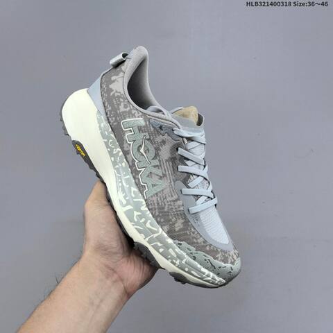 HOKA Speedgoat 6 Grey White Black EU 36-46 Trail Shoe Trail Running Sneakers - Unisex (BS-69379)