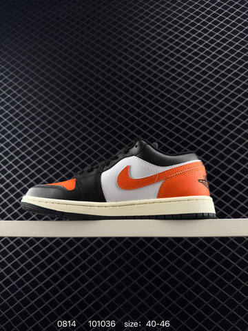 Jordan Air Jordan 1 Low Black White Orange Sail EU 40-46 Sneaker - Men's (BS-80917)