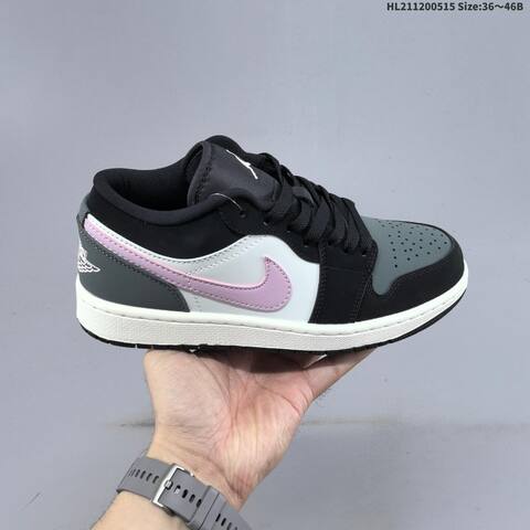 Jordan Air Jordan 1 Low White Gray-pink 36 46 Lifestyle - Unisex (BS-65958)