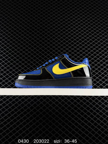Nike Air Force 1 07 Low Black Blue Yellow EU 36-45 Lifestyle - Unisex (BS-71760)