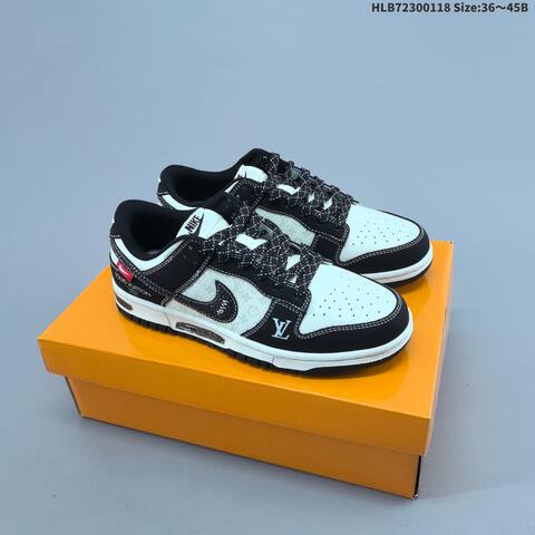 Nike SB Dunk Low Navy White Black Cream EU 36-45 Skate Shoe - Unisex BS-61930
