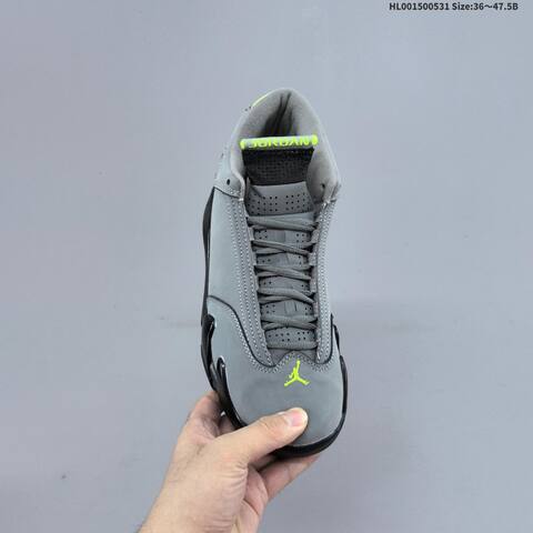 Jordan Air Jordan 14 Retro Graphite Cement Grey Black Chartreuse 36 47 5 Basketball - Unisex (BS-65843)