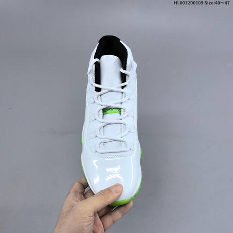 Jordan Air Jordan 11 Retro White Green Black 40 47 Basketball - Men's (BS-67045)