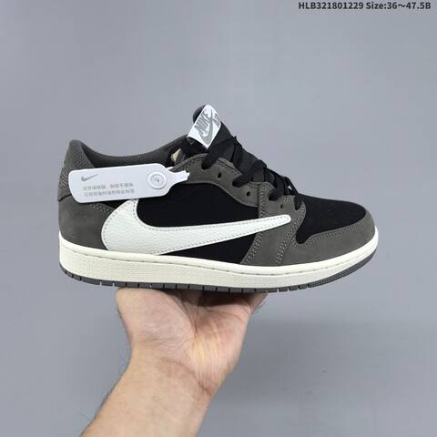 Jordan Travis Scott x Air Jordan 1 Low OG Reverse Mocha Black White Dark Mocha EU 36-47 5 Basketball - Unisex (BS-67194)