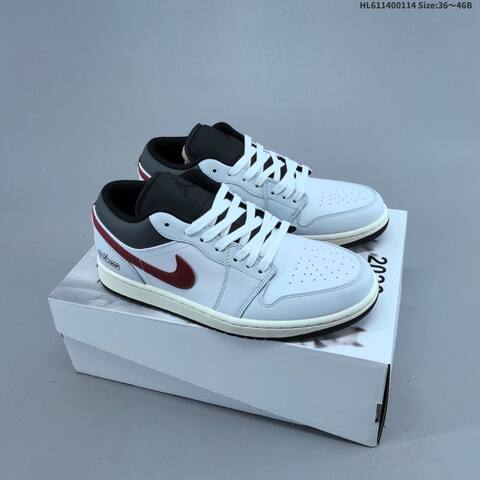 Jordan Air Jordan 1 Low Shattered Backboard Brown-white-burgundy EU 36-46 Casual - Unisex (BS-66970)