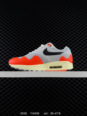 Nike Air Max 1 Grey Orange Black Cream White EU 36-47 Lifestyle - Unisex (BS-71193)