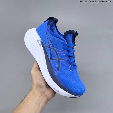 Asics Gel-Nimbus 27 Royal Blue Navy White EU 36-47 Running Shoe Running Sneakers - Unisex (BS-69063)