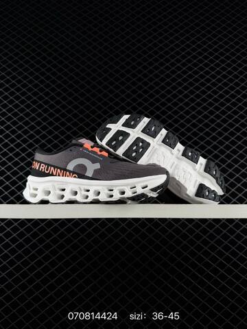 On Cloudmonster 2 Dark Grey Black White Orange EU 36-45 Running Shoe Running Sneakers - Unisex (BS-85067)
