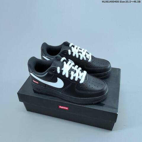 Nike Air Force 1 07 Supreme White Black And Black White EU 35 5-46 5 Sneaker - Unisex BS-60880
