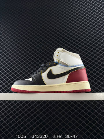 Jordan Air Jordan 1 Retro Mid HV8563-600 White Black Red Cream Grey EU 36-47 Basketball Shoe - Unisex BS-80574