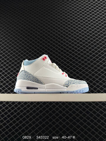 Jordan Air Jordan 3 Retro OG Joker White Blue Pink EU 40-47 Basketball Shoe - Men's (BS-80812)