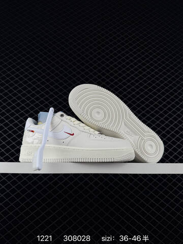Nike Air Force 1 White Red EU 36-46 5 Lifestyle - Unisex (BS-73556)