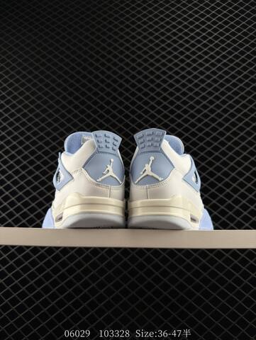 Jordan Air Jordan 4 Retro Aluminum White Light Blue Cream EU 36-47 Basketball Shoe - Unisex BS-81128