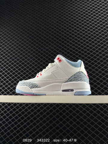 Jordan Air Jordan 3 Retro OG Joker White Blue Pink EU 40-47 Basketball Shoe - Men's (BS-80812)
