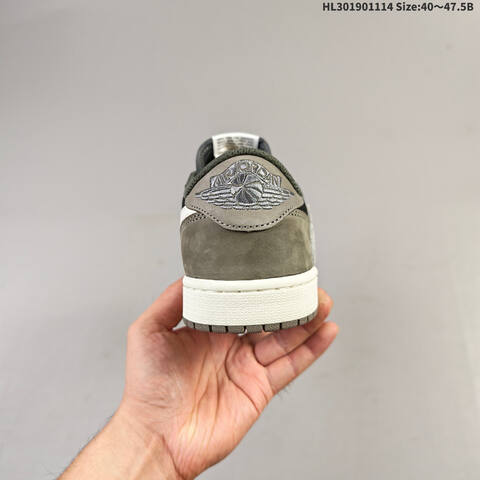 Nike Air Jordan 1 Low x Travis Scott Black Grey White EU 40-47 5 Lifestyle - Men's (BS-63735)