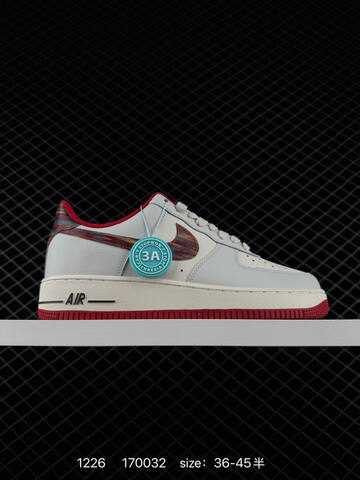 Nike Air Force 1 Low White Red EU 36-45 5 Lifestyle - Unisex (BS-73491)