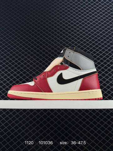 Jordan Air Jordan 1 Retro High OG NRG HV8563-6 Red White Black Grey Cream EU 36-47 5 Basketball Shoe - Unisex (BS-80225)