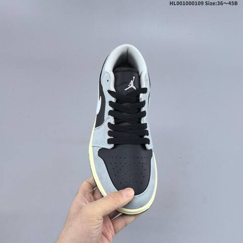 Jordan Air Jordan 1 Low Light Smoke Grey Black White EU 36-45 Casual - Unisex (BS-67047)