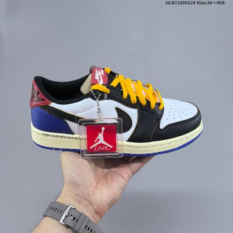 Jordan Air Jordan 1 Low White Black University Blue Varsity Red Yellow Purple EU 36-46 Lifestyle - Unisex BS-65885