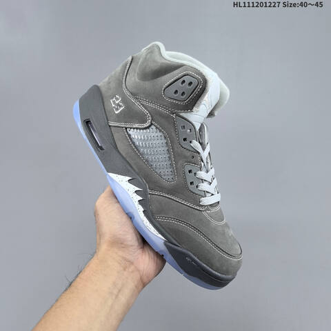 Jordan Air Jordan 5 Retro Grey White Ice Blue EU 40-45 Basketball - Men's (BS-67228)