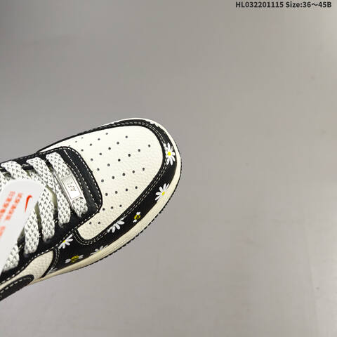 Nike Air Force 1 07 LV8 JP8028-004 Black Off White Grey White Yellow EU 36-45 Sneaker - Unisex (BS-63715)