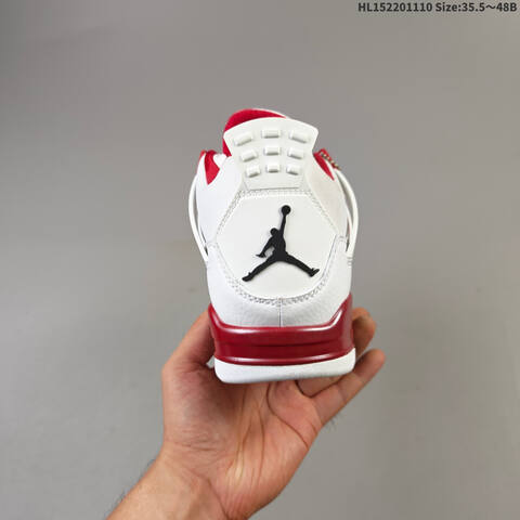 Jordan Air Jordan 4 Retro OG White Red 35 5 48B Basketball - Women's (BS-63862)