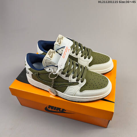 Nike Air Jordan 1 Low White Cream With Red Blue Green And Gray Accent Variants EU 36-45 Casual - Unisex (BS-63693)