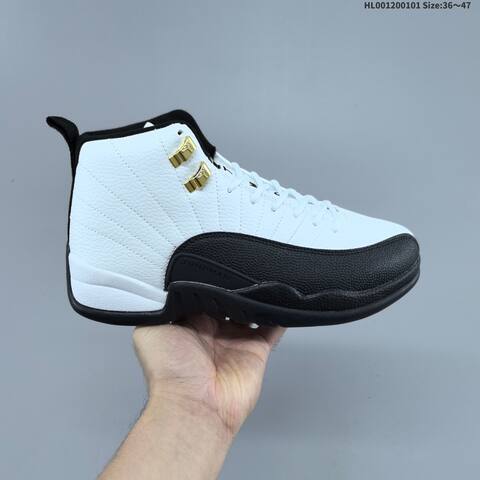 Jordan Air Jordan 12 Retro Taxi White Black Gold EU 36-47 Basketball - Unisex (BS-67144)