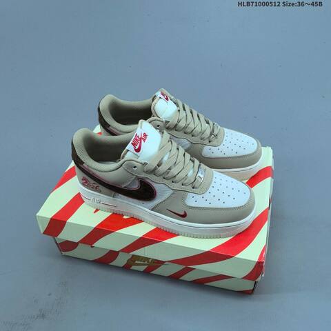Nike Air Force 1 07 Low Year Of The Horse 2026 Sail Burgundy Gold Khaki Brown Red EU 36-45 Sneaker - Unisex BS-60378