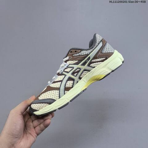 ASICS Gel Cumulus 16 Cream Brown Grey Pale Yellow EU 36-45 Running Shoe Running Sneakers - Unisex (BS-69023)