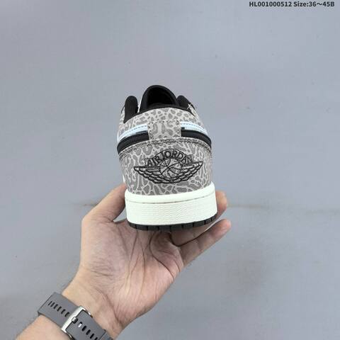 Jordan Air Jordan 1 Low PRM Black White Grey With Blue Accents EU 36-45 Lifestyle - Unisex (BS-65984)