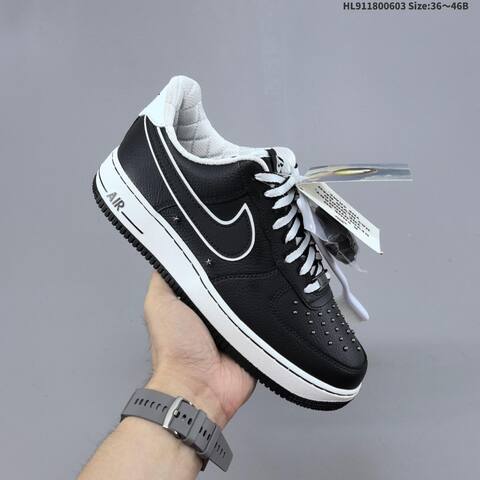 Nike Air Force 1 07 IM6643 010 Black White Silver EU 36-46 Sneaker - Unisex BS-59983