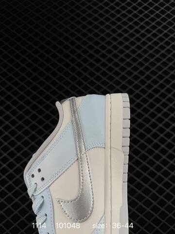 Nike SB Dunk Low Light Blue Cream White With Silver Swoosh 36-44 Skate - Unisex (BS-74216)