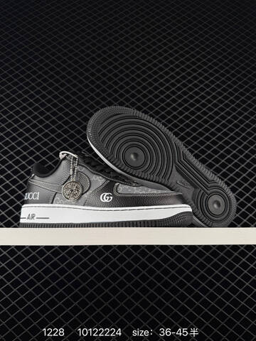 Nike Air Force 1 07 Black Grey White And Brown Black White EU 36-45 Lifestyle - Unisex (BS-73443)