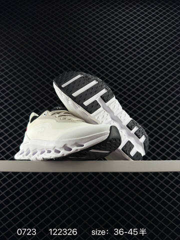 On Cloud Cloudtec Cream White Black EU 36-45 Running Shoe Running Sneakers - Unisex (BS-85521)