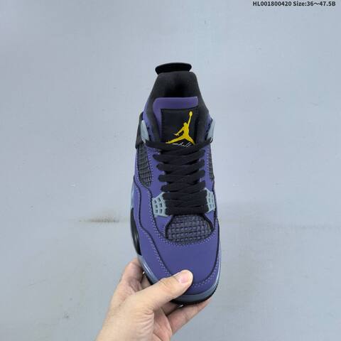 Jordan Air Jordan 4 Retro OG Imperial Purple Black Grey EU 36-47 5 Basketball - Unisex (BS-66117)