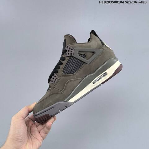 Jordan Air Jordan 4 Retro Taupe Grey With Black EU 36-48 Basketball - Unisex (BS-67112)