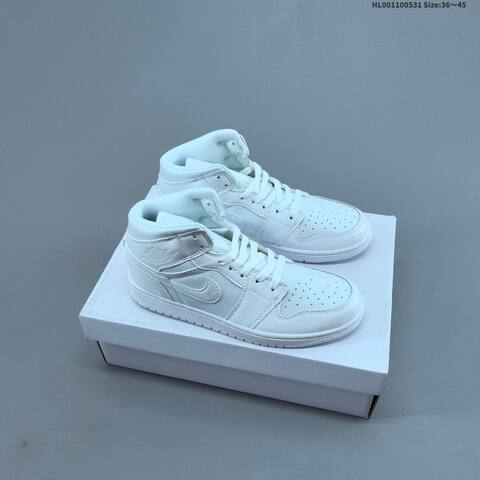 Jordan Air Jordan 1 Mid White EU 36 45 Basketball - Unisex (BS-65838)