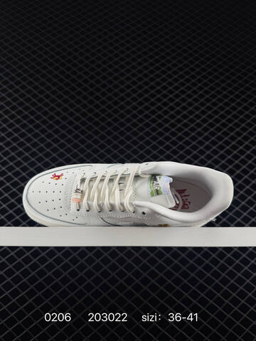Nike Air Force 1 07 LV8 White With Multicolor Embroidered Accents 36-41 Lifestyle - Unisex (BS-72811)