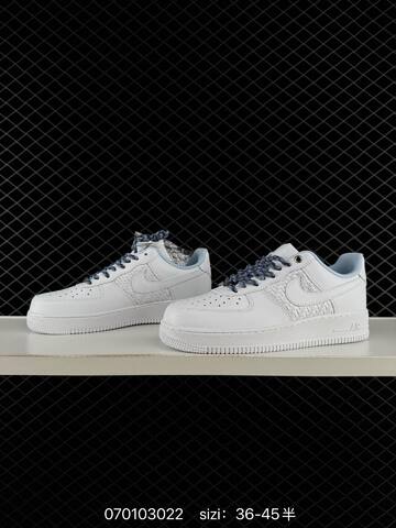 Nike Air Force 1 Low White Light Blue Dark Blue EU 36-45 Lifestyle - Unisex (BS-70313)