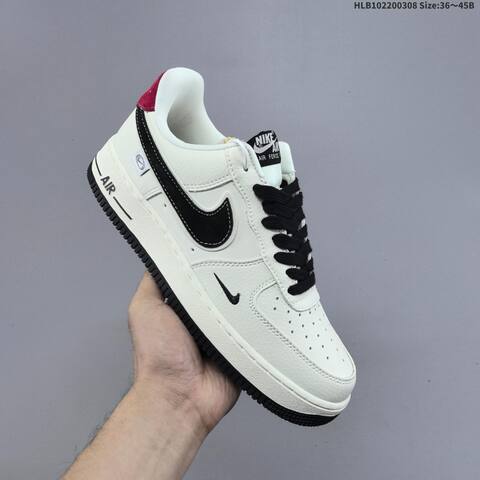 Nike Air Force 1 07 LV8 DD1982-324 Off White Black Red EU 36-45 Skate Shoe - Unisex BS-61429