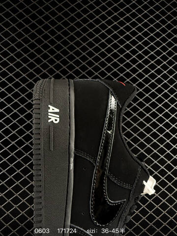 Nike Air Force 1 07 Black Silver Red White EU 36-45 Lifestyle - Unisex (BS-71018)