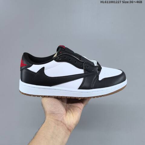 Nike Air Jordan 1 Low x Travis Scott Black Red White 36 46 Lifestyle - Unisex (BS-67246)