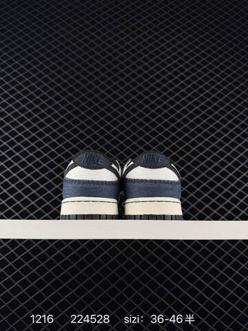 Nike SB Zoom Dunk Low Black White Navy Denim 36-46 5 Skate - Unisex (BS-73669)