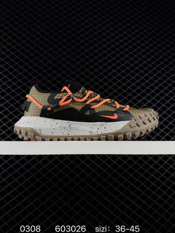 Nike ACG Mountain Fly Low GTX SE Beige Gray With Tan Outsole And Red Swoosh 36-45 Trail - Unisex (BS-72740)