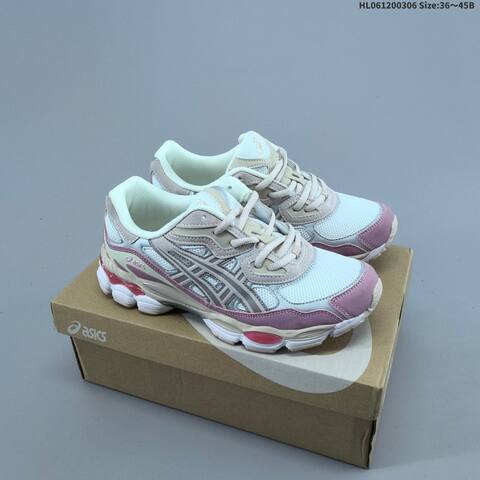 Asics GEL-NYC White Silver Beige Pink EU 36-45 Running Shoe Running Sneakers - Unisex (BS-69016)