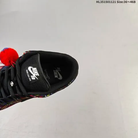 Nike SB Dunk Low Pro Black Red Blue Yellow White EU 36-46 Skate Shoe - Unisex BS-63310